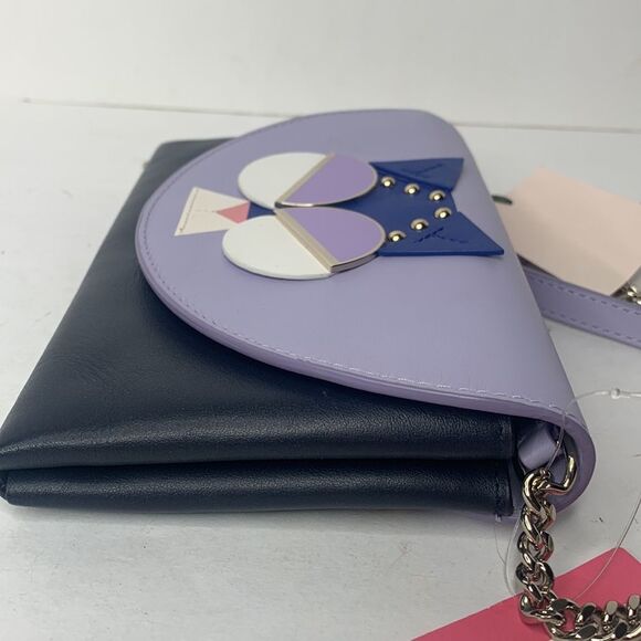 Kate Spade Spademals Smitten Kitten leather chain crossbody bag NWT - Picture 9 of 11